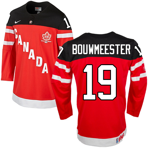 Olympic Hockey Jay Bouwmeester Authentic Kinder Rot – Team Canada #19 100th Anniversary